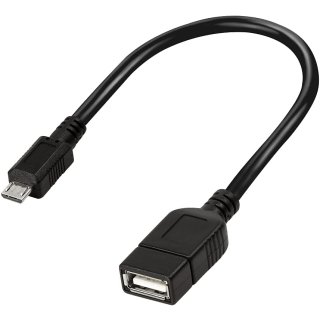 LogiLink USB Anschlusskabel,Micro USB-Stecker - USB-Kupplung schwarz