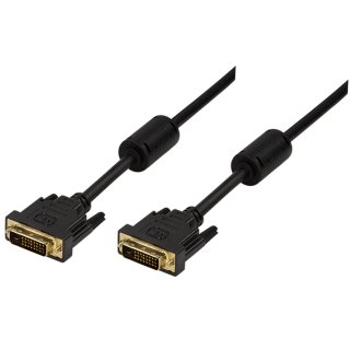 LogiLink DVI-D 24+1 Kabel Dual Link schwarz 2,0 m