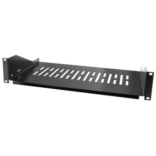 LogiLink 19" Fachboden 2 HE Festeinbau (T)250 mm schwarz
