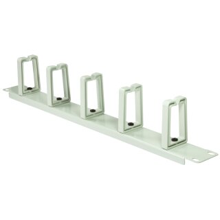 LogiLink 19" Rangierpanel 1 HE 5 Kabelführungsbügel lichtgrau (RAL7035)