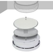 LogiLink Universal Magnethalterung für Rauchmelder 70 mm