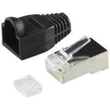 LogiLink RJ45 Stecker geschirmt Kat.6 schwarz 100 Stück