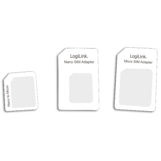LogiLink SIM-Karten-Adapter-Set Nano / Micro / Standard SIM