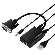LogiLink VGA auf HDMI Konverter 0,2 m schwarz
