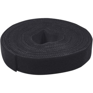 LogiLink Klettband 20 mm x 10 m schwarz