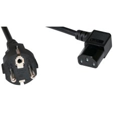 LogiLink Schutzkontakt-Stromkabel 2,0 m einseitig schwarz
