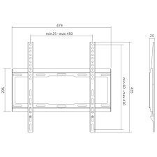 LogiLink TV-Wandhalterung flach für 81,28 - 139,7 cm