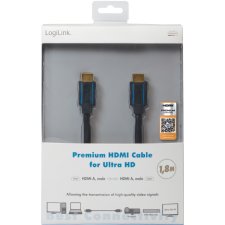 LogiLink Premium HDMI Kabel für Ultra HD 5,0 m schwarz
