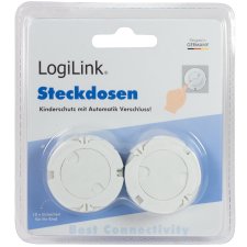 LogiLink Steckdosenschutz mit Automatikverschluss 10er Set weiß
