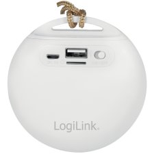 LogiLink Bluetooth Lautsprecher V4.2 mit Schlaufe weiß/grau