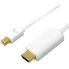 LogiLink Mini DisplayPort - HDMI Kabel 4K weiß 3,0 m