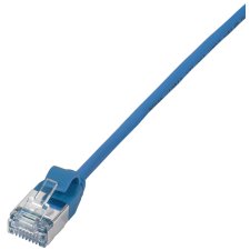 LogiLink Patchkabel Ultraflex Kat. 6A U/FTP 0,3 m blau