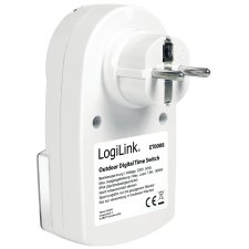 LogiLink Digitale Zeitschaltuhr Outdoor IP44 weiß