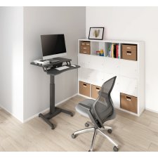 LogiLink Elektrischer PC-Sitz-/Steh-Arbeitsplatz anthrazit