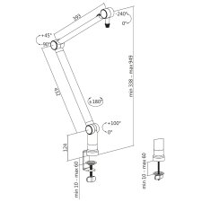 LogiLink Professioneller Mikrofonarm schwarz