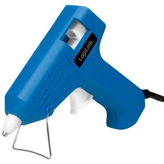 LogiLink Mini-Heißklebepistole 10 Watt blau mit Ständer