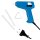 LogiLink Mini-Heißklebepistole 10 Watt blau mit Ständer