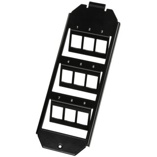 LogiLink Bodentankhalter 3-fach für 9 Keystone Module schwarz