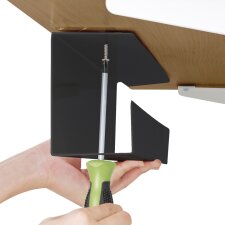 LogiLink Kabelmanagementsystem zur Untertischmontage schwarz