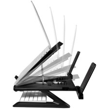 LogiLink Notebook-Ständer mit Smartphone-Halterungen