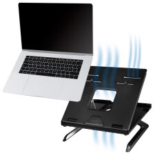 LogiLink Notebook-Ständer mit Smartphone-Halterungen