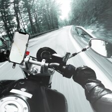 LogiLink Fahrrad-Smartphonehalterung gerade schwarz/rot