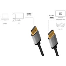 LogiLink DisplayPort 1.2 Kabel Stecker - Stecker 1,0 m