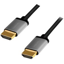 LogiLink HDMI Kabel 2.0 A-Stecker - A-Stecker 1,0 m schwarz/grau