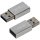 LogiLink USB 3.2 Gen1 Adapter USB Stecker - USB Kupplung silber