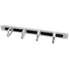 LogiLink 19" Rangierpanel 1 HE 4 Kabelführungsbügel grau