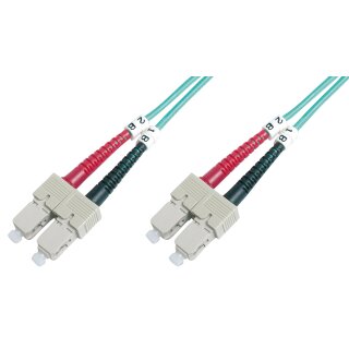 DIGITUS LWL Patchkabel SC-Duplex - SC-Duplex OM3  3,0 m