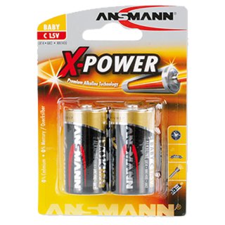 ANSMANN Alkaline Batterie "X-Power" Baby C 2er Blister