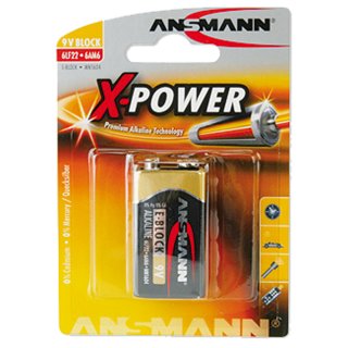 ANSMANN Alkaline Batterie "X-Power" 9V E-Block