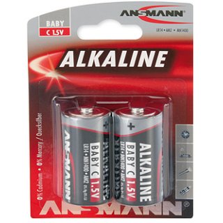 ANSMANN Alkaline Batterie "RED" Baby C LR14 2er Blister