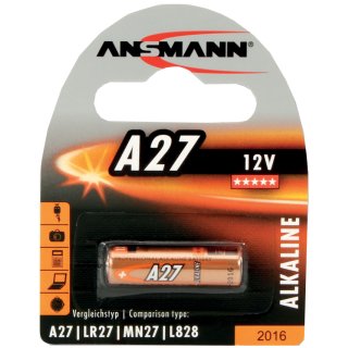 ANSMANN Alkaline Batterie A27 12 Volt 1er Blister