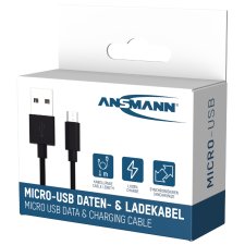 ANSMANN Daten- & Ladekabel USB - Micro USB Stecker 1,0 m