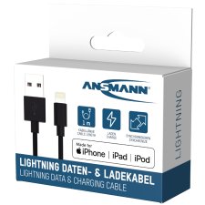 ANSMANN Daten- & Ladekabel USB - Apple Lightning 1,0 m