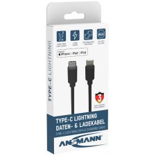 ANSMANN Daten- & Ladekabel USB-C - Lightning Stecker...