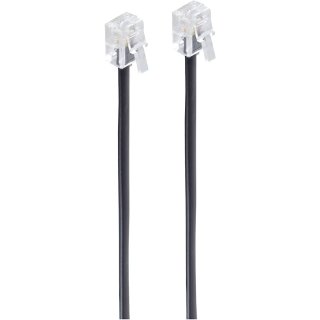 shiverpeaks BASIC-S Modular-Kabel RJ11-RJ11 Stecker 10,0 m schwarz