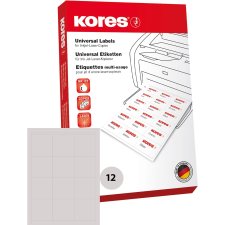 Kores Universal-Etiketten 70 x 70 mm weiß 100 Blatt