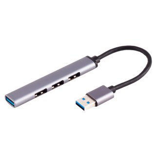shiverpeaks BASIC-S USB-A 3.0 Hub 4-fach ALU slim