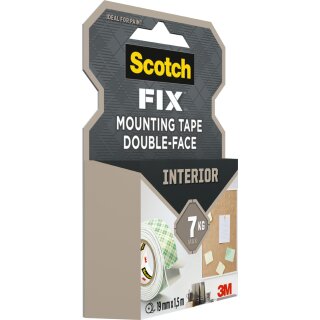 Scotch-Fix doppelseitiges Montageklebeband 19 mm x 5 m