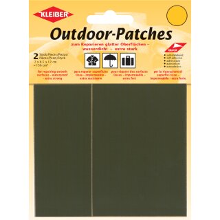 KLEIBER Outdoor-Patches selbstklebend 65 x 120 mm oliv 2 Stück
