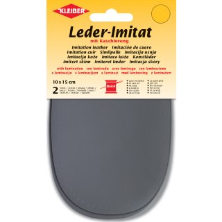 KLEIBER Leder-Imitat mit Kaschierung 100 x 150 mm grau 2 Stück