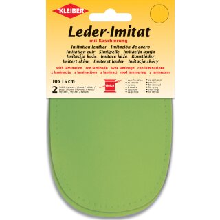 KLEIBER Leder-Imitat mit Kaschierung 100 x 150 mm limette 2 Stück