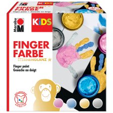 Marabu KiDS Fingerfarbe Sternenglanz 100 ml 4er Set
