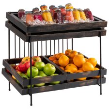 APS Buffetgestell 490 x 385 x 480 mm schwarz aus Metall