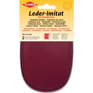 KLEIBER Leder-Imitat mit Kaschierung 100 x 150 mm bordeaux 2 Stück