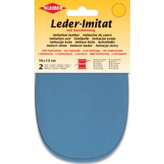 KLEIBER Leder-Imitat mit Kaschierung 100 x 150 mm blau 2 Stück
