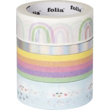 folia Deko-Klebeband Washi-Tape HOTFOIL RAINBOW CLOUDS 4...